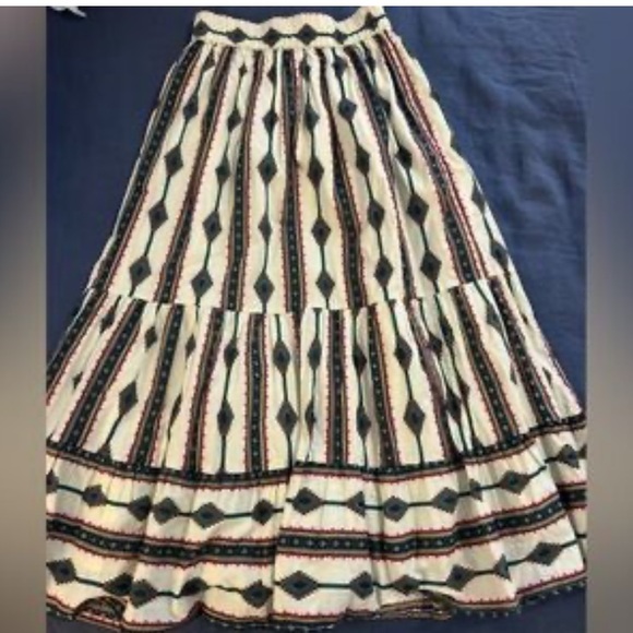 Elizabeth and James Dresses & Skirts - Elizabeth and James Maxi Skirt with Cream and Black Geometric Design